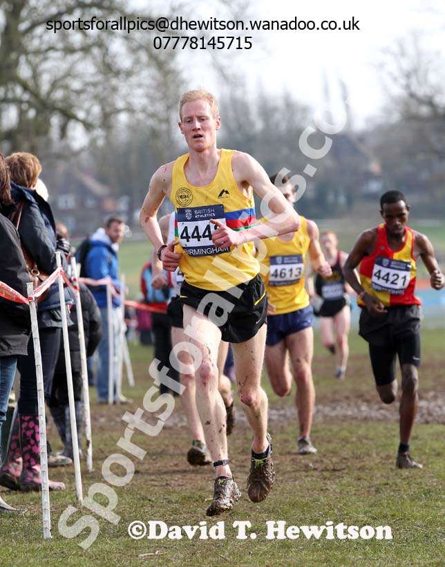 Dan Garbutt (North East)  during the senior mens Inter Counties Cross Country, Cofton Park, Birmingham. Photo: David T. Hewitson/Sports for All Pics